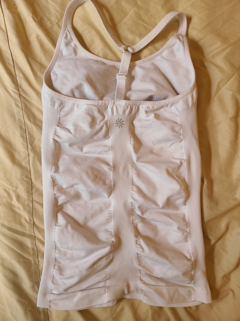 Athleta White Seamless Ribbed Racerback Tank - Picture 2 of 8